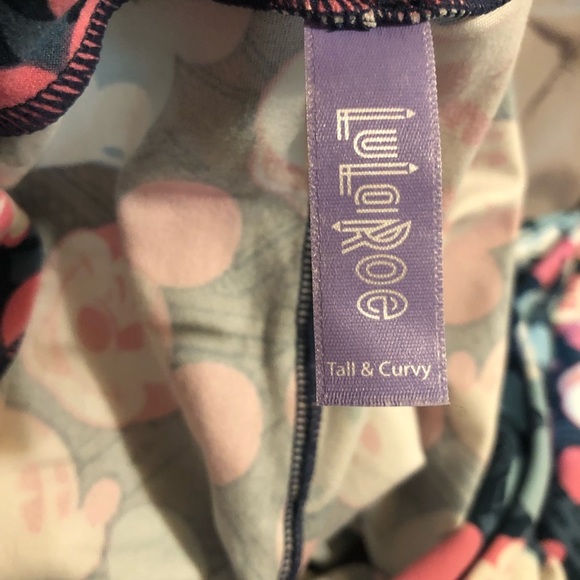 LuLaRoe Leggings Disney Mickey Blue Pink TC NWOT - Picture 5 of 6